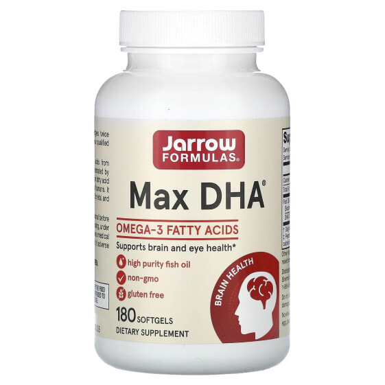 Jarrow Formulas, Max DHA, 180 мягких таблеток