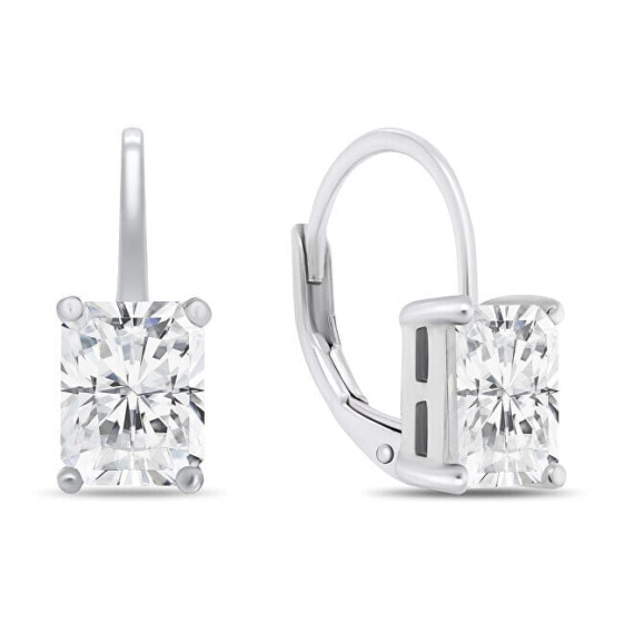 Beautiful silver earrings with zircons EA937W