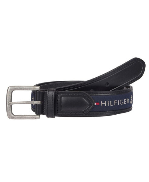 Ремень из натуральной кожи Tommy Hilfiger Tri-Color Ribbon Inlay для мужчин