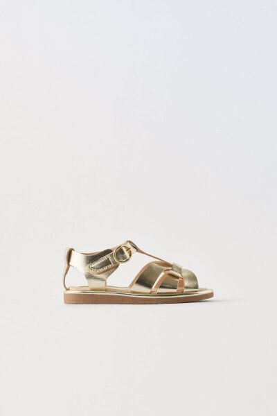 Metallic sandals