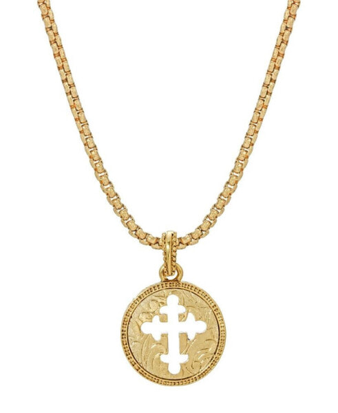 Symbols of Faith 14K Gold-Dipped Coin Cross Necklace