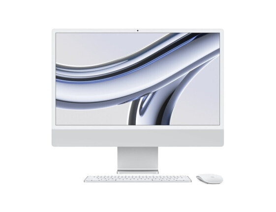 Apple iMac 24" (2023)"Silber M3 Chip mit 8-Core CPU, 10-Core GPU und 16-Core Neutral Engine 24" 2 TB Magic Keyboard mit Touch ID und Ziffernblock - Deutsch macOS 24 GB Gigabit Ethernet Magic Maus