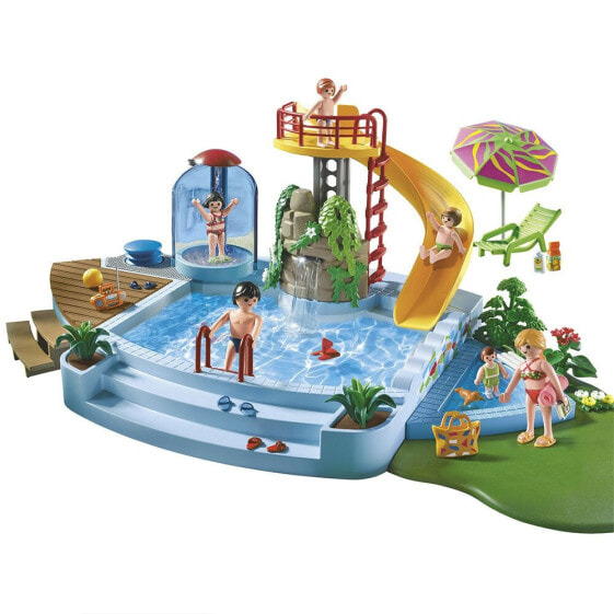 PLAYMOBIL Pool With Slide Construction Game