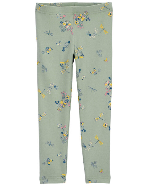 Baby Tossed Floral Print Stretch Leggings 18M