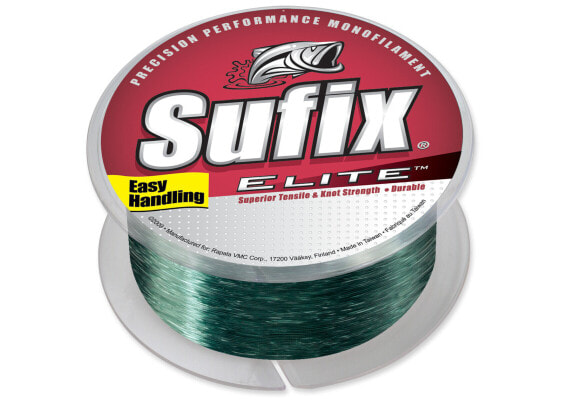 Sufix Elite Monofilament Fishing Line 3000 Yds, 12 Lb., Low-Vis Green