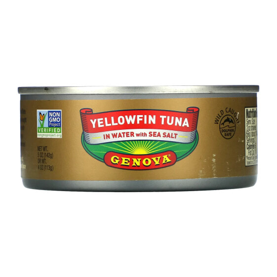 Yellowfin Tuna In Water with Sea Salt, 5 oz (142 g)