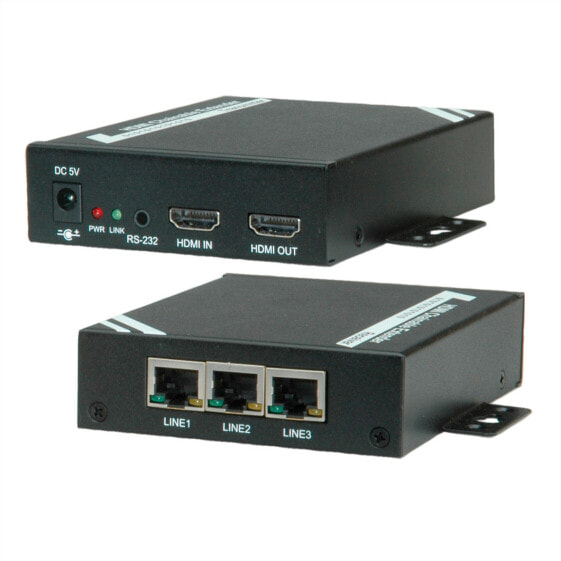 ROLINE HDMI Extenderüber TP Cat.5/6 kaskadierbar 100m - Cable - Digital/Display/Video