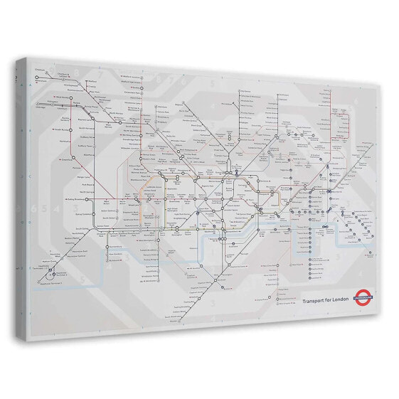 Leinwandbild Plan London Underground