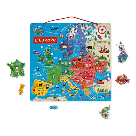Развивающая игра Janod Магнитная европейская карта