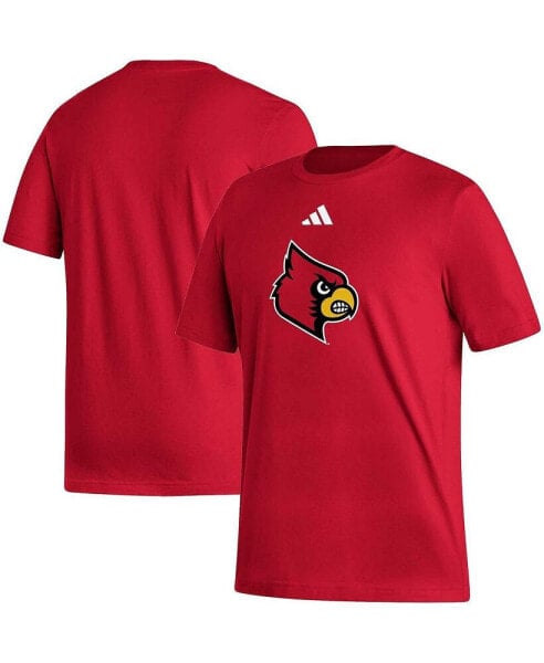 Men's Red Louisville Cardinals Logo Fresh T-shirt