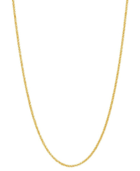 Italian Gold crisscross Link 18" Chain Necklace in 14k Gold