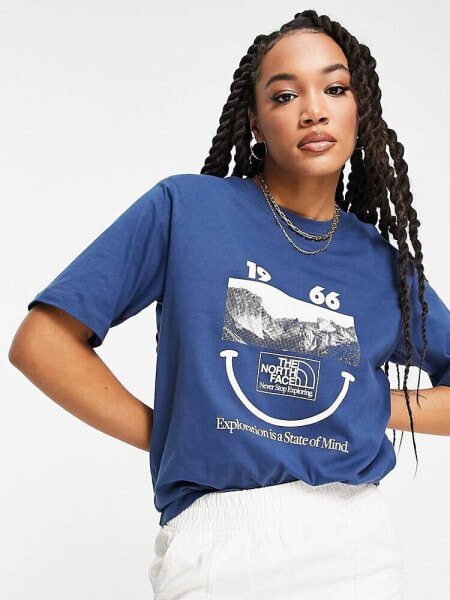 The North Face 1996 Smily Face relaxed fit t-shirt in navy Exclusive at ASOS