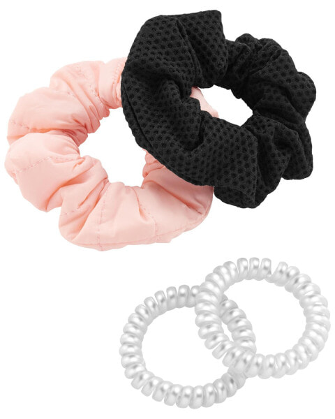 4-Pack Active Scrunchies One Size