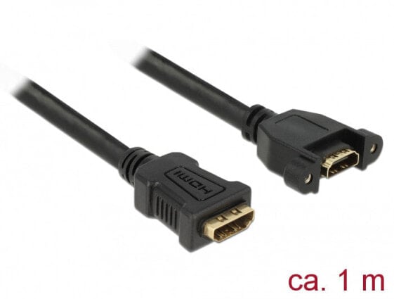 Delock 85466 - 1 m - HDMI Type A (Standard) - HDMI Type A (Standard) - 3840 x 2160 pixels - 10.2 Gbit/s - Black