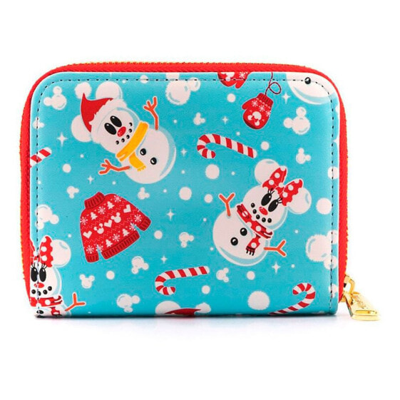 LOUNGEFLY Wallet Mickey Minnie Snowman