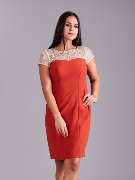 Sukienka-NU-SK-9011.95-ciemny pomarańczowy