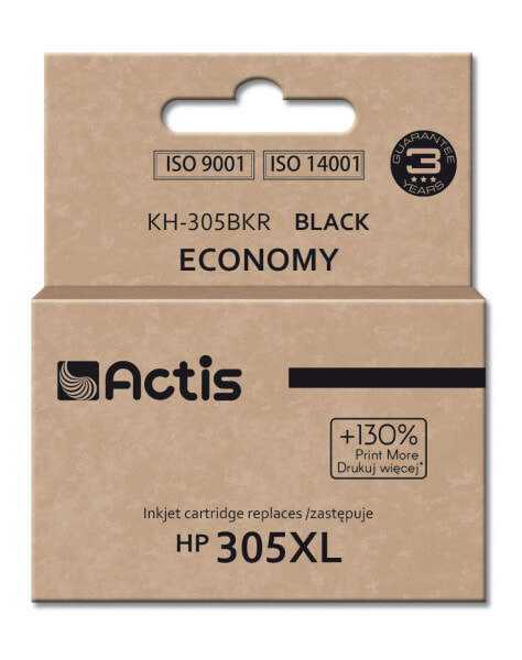 Actis KH-305BKR ink for HP printer; HP 305XL 3YM62AE replacement; Standard; 20 ml; black - Standard Yield - Dye-based ink - 20 ml - 550 pages - 1 pc(s) - Single pack