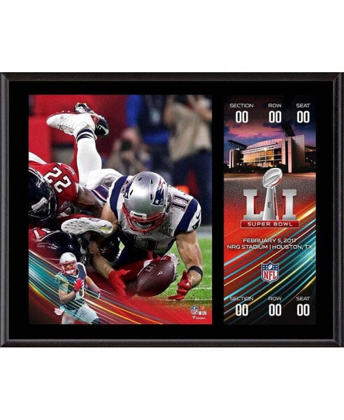 Картина Fanatics Authentic с пластиной 12" x 15" Новой Англии патриотов, чемпионы Super Bowl LI с репликой билета