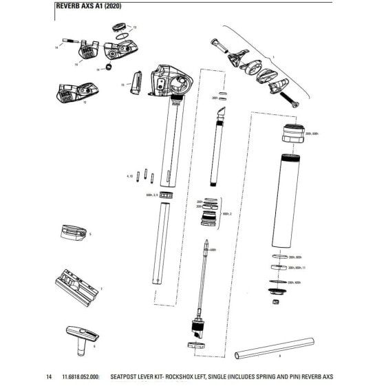 ROCKSHOX Left Seatpost Kit For Reverb AXS Lever