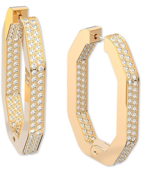 Серьги Swarovski Gold-Tone Octagon Hoop