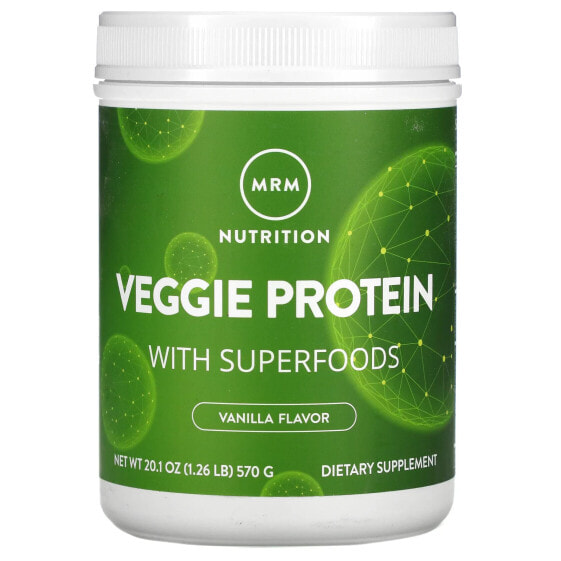 Veggie Protein with Superfoods, Vanilla, 1.26 lb (570 g)