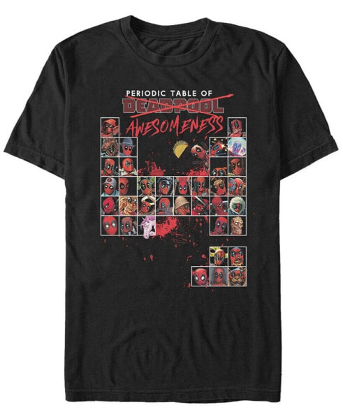 Men's Deadpool Periodic Table of Awesomeness Short Sleeve T- shirt
