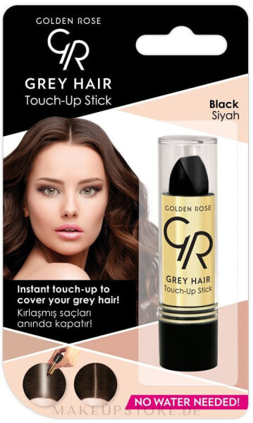 Abdeckstift für graue Haare - Golden Rose Grey Hair Touch-Up Stick 01 - Black