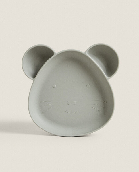 Children's silicone mouse plate