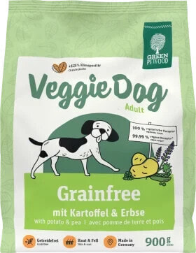 Trockenfutter Hund Grainfree mit Kartoffeln & Erbsen, Veggie Dog, Adult, 900 g