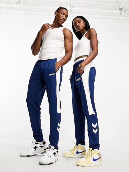 Hummel unisex joggers in blue