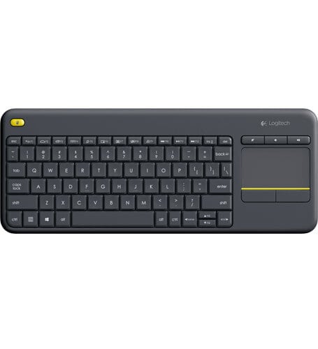 Logitech Wireless Touch Keyboard K400 Plus - Mini - Wireless - RF Wireless - QWERTZ - Black
