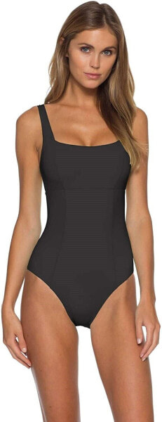 Becca 264955 Women's Color Code Square Neck One-Piece Swimsuit Size Small