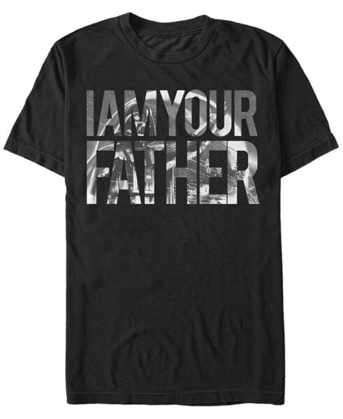 Men's Star Wars Vader I Am Your Father Art Fill Short Sleeve T-shirt