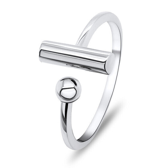 Minimalist silver ring RI037W
