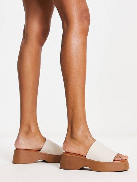 ALDO Yassu chunky mule sandals in birch leather ALDO US 6 7974 ShopoTam ALDO