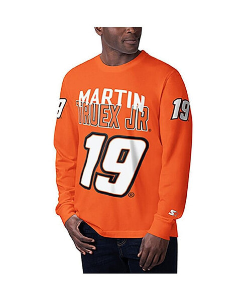 Men's Orange Martin Truex Jr Clutch Hit Graphic Long Sleeve T-shirt