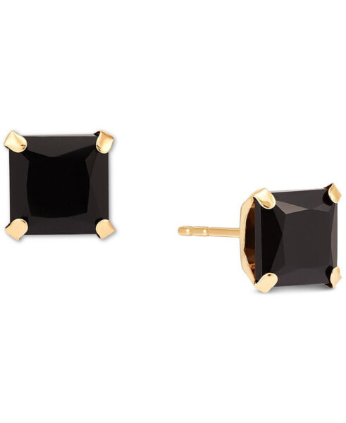 Onyx Stud Earrings in 14k Gold