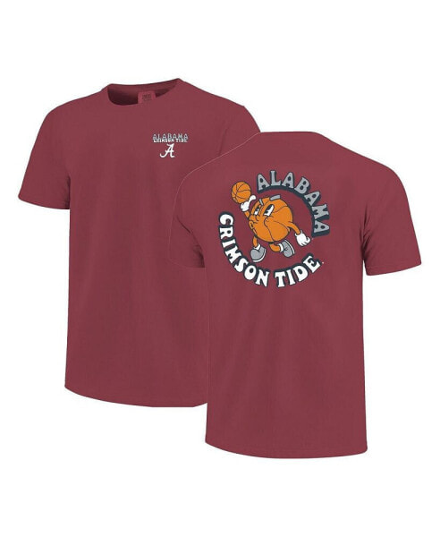 Big Boys and Girls Crimson Alabama Crimson Tide Comfort Colors Basketball T-Shirt