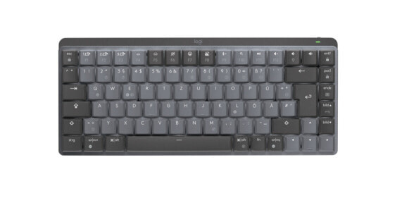 Logitech MX Mechanical Mini Minimalist Wireless Illuminated Keyboard - Tenkeyless (80 - 87%) - RF Wireless + Bluetooth - Mechanical - QWERTZ - LED - Graphite - Grey
