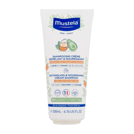 Mustela Bébé Detangling & Nourishing Cream Shampoo 200 ml shampoo für Kinder