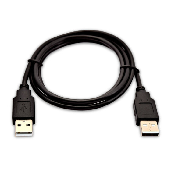 V7 Black USB Cable USB 2.0 A Male to USB 2.0 A Male 1m 3.3ft - 1 m - USB A - USB A - USB 1.0 - 480 Mbit/s - Black