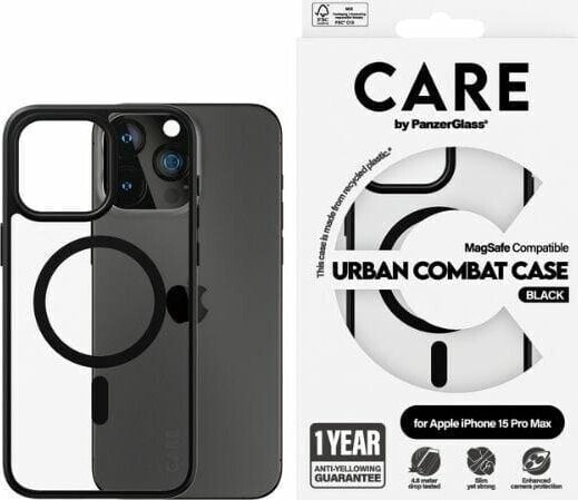 PanzerGlass CARE by PanzerGlass Urban Combat Case iPhone 15 Pro Max 6,7" MagSafe czarny/black 1428