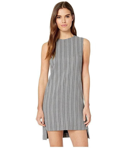 Nicole Miller 294339 Women's Striped Shift Dress (Grey Multi) Dress, Size 4