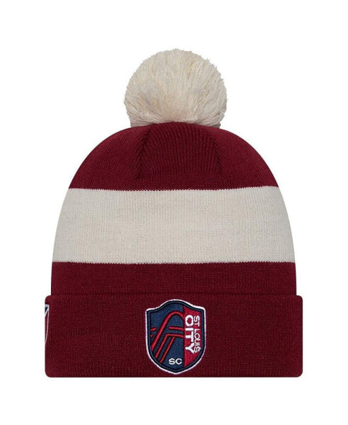 Men's Red St. Louis City SC 2024 Kick Off Collection Cuffed Knit Hat with Pom