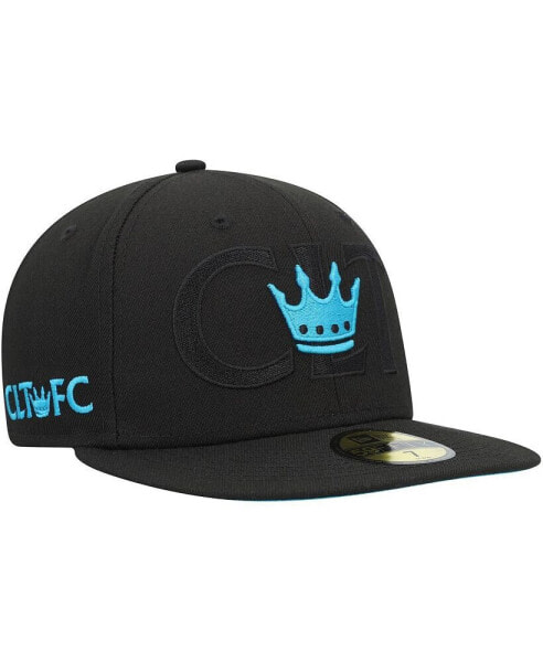 Men's Black Charlotte FC Kick Off 59FIFTY Fitted Hat