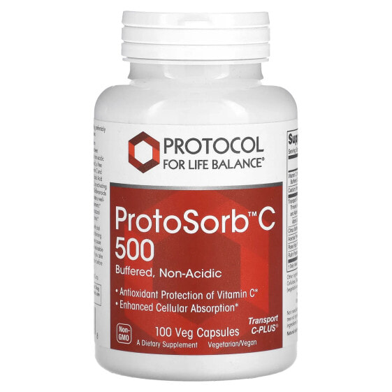 Витамин C Protocol For Life Balance ProtoSorbC 500, 100 капсул