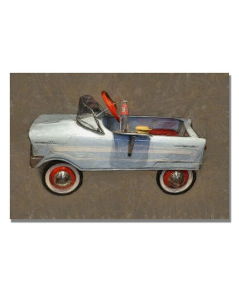 Michelle Calkins 'Tee Bird Pedal Car' Canvas Art - 32" x 22"