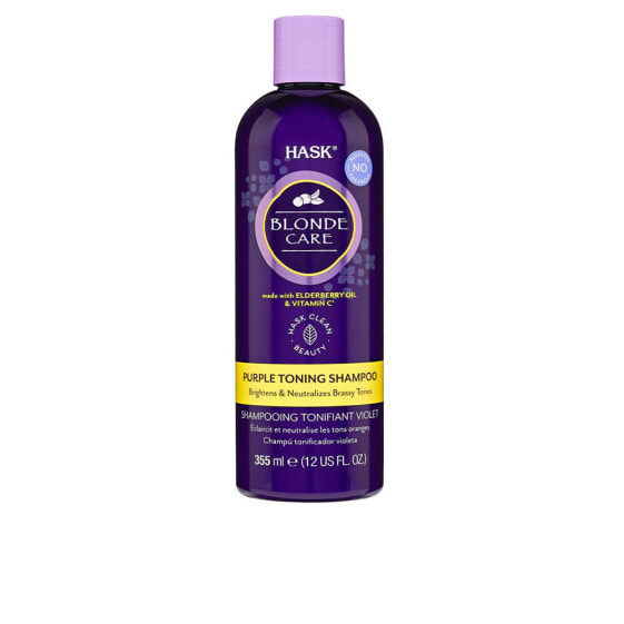 Hask Blonde Care Purple Toning Shampoo  Оттеночный бессульфатный шампунь для светлых волос 355 мл
