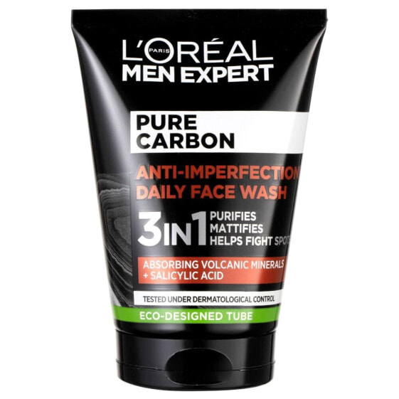 L'Oréal Paris Men Expert Pure Carbon Anti-Imperfection 3in1 100 ml reinigungsgel für Herren