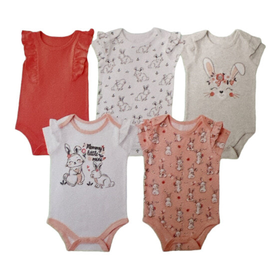 Member's Mark Baby Girl's Tag Free 5-Pack Favorite Cotton Bodysuits